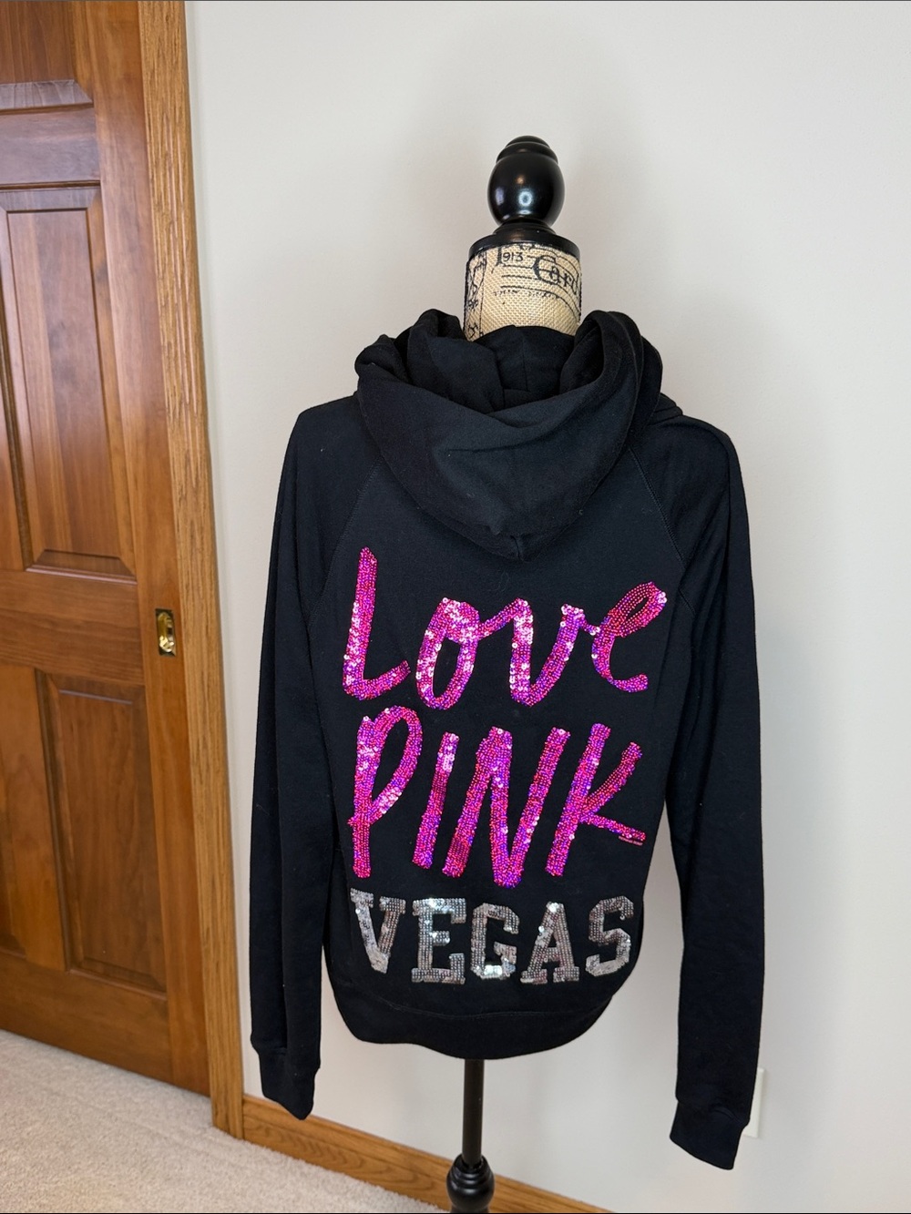 PINK Victorias Secret sequin Las Vegas hoodie - Picture 3 of 10